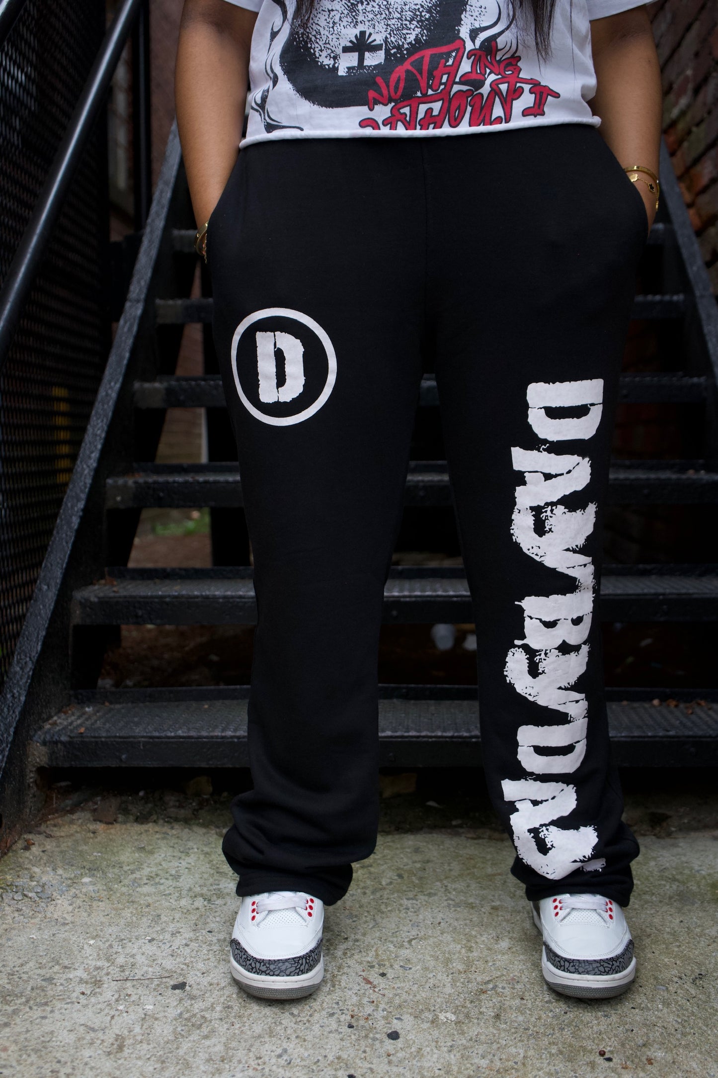 PunKid Baggy Black Sweatpants