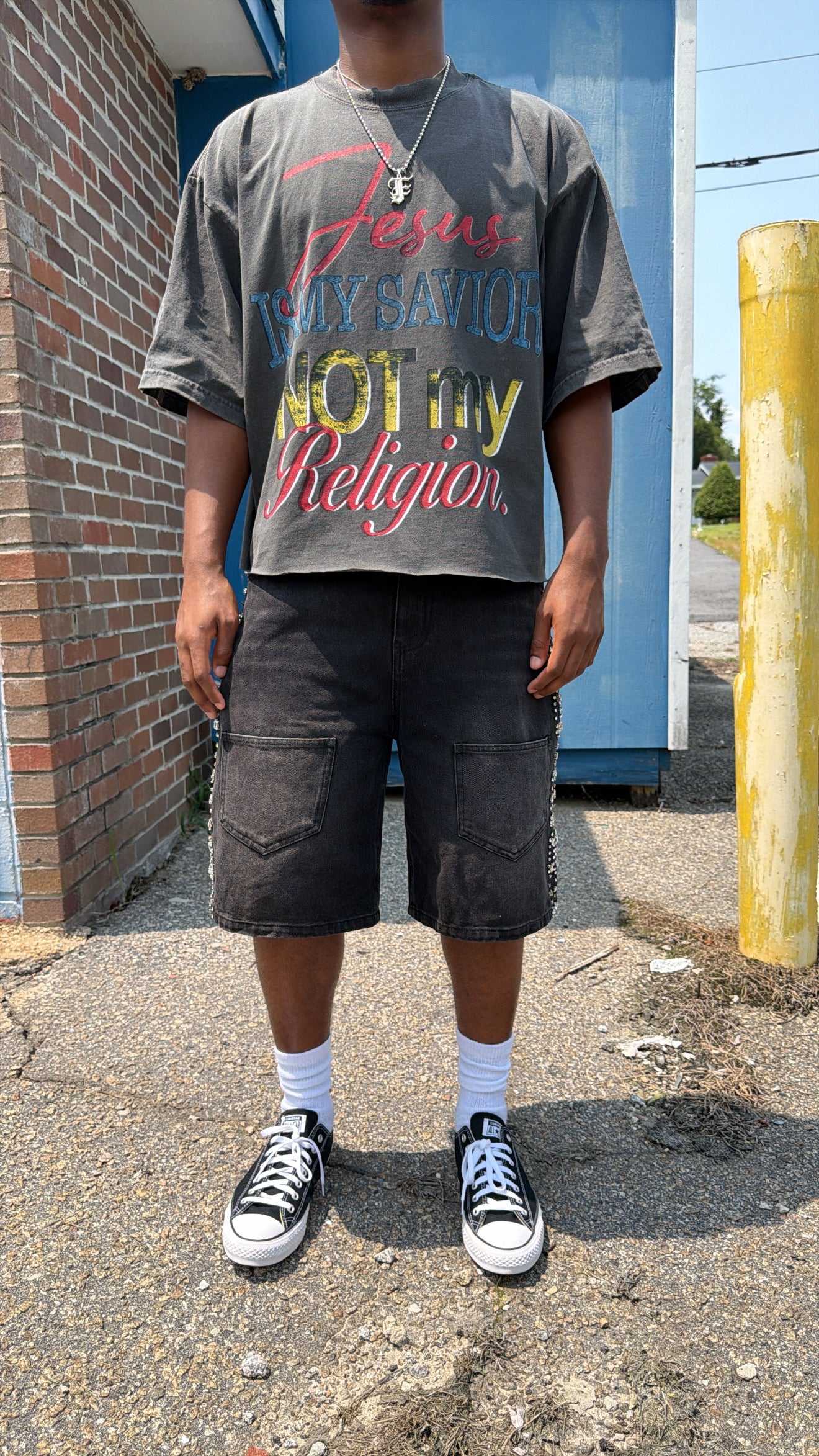 Jesus Is My Savior Not My Religion Grey Shirt