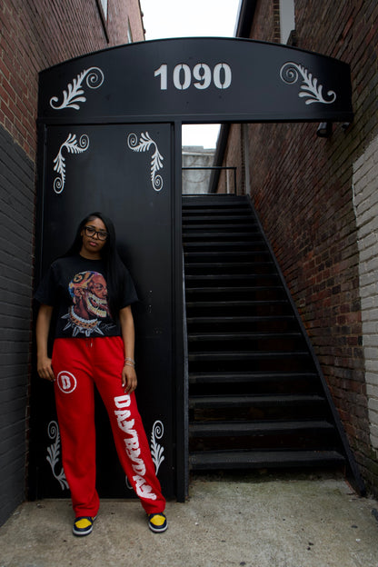 PunKid Baggy Red Sweatpants