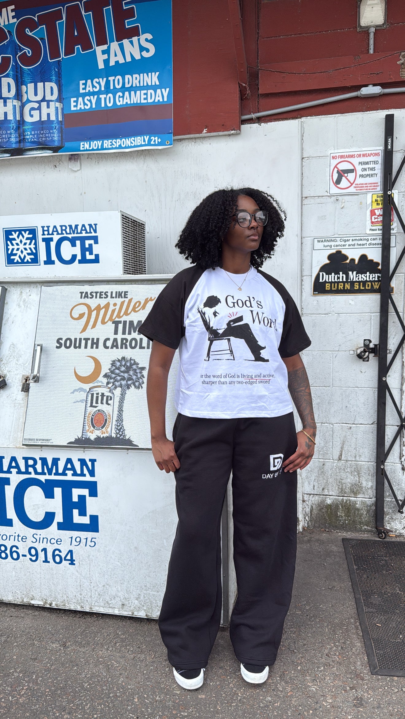 Black Day By Day Essential Wide Leg Sweatpants