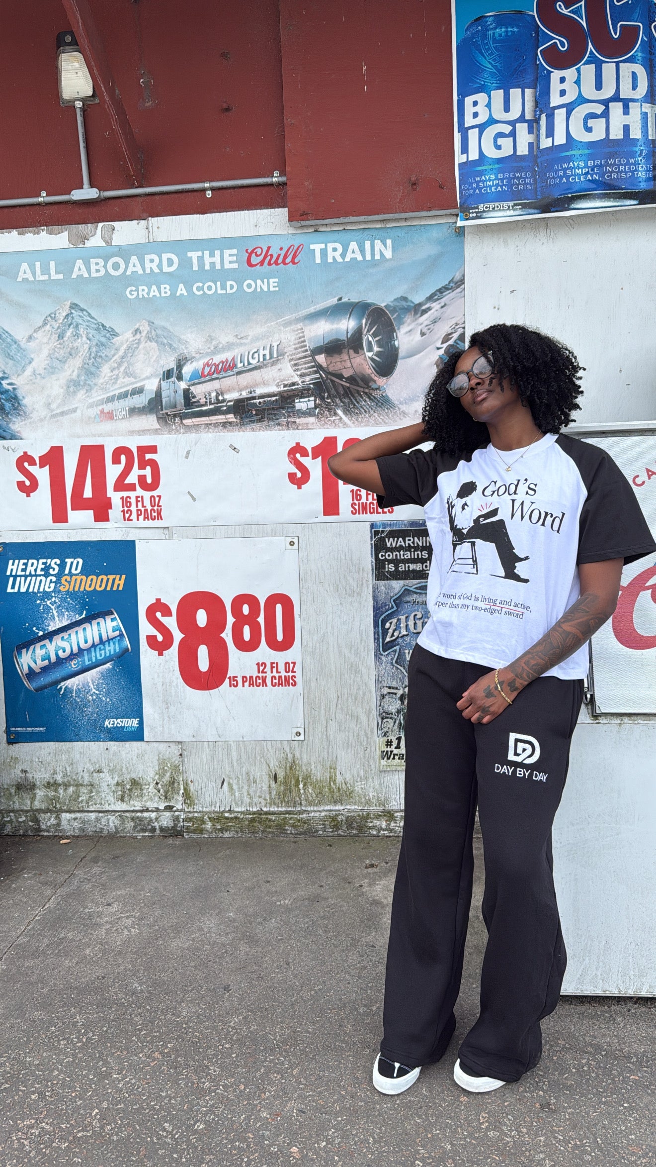 Black Day By Day Essential Wide Leg Sweatpants